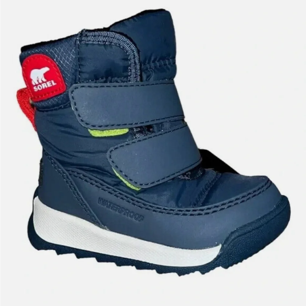SOREL CHILDREN'S WHITNEY™ |I STRAP BOOT Uniform Blue, Cherrybomb size 5 new